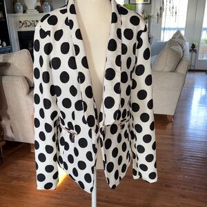Luii Black and White Polka Dot Blazer